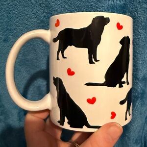 Dog Silhouette Mug - Black and Red